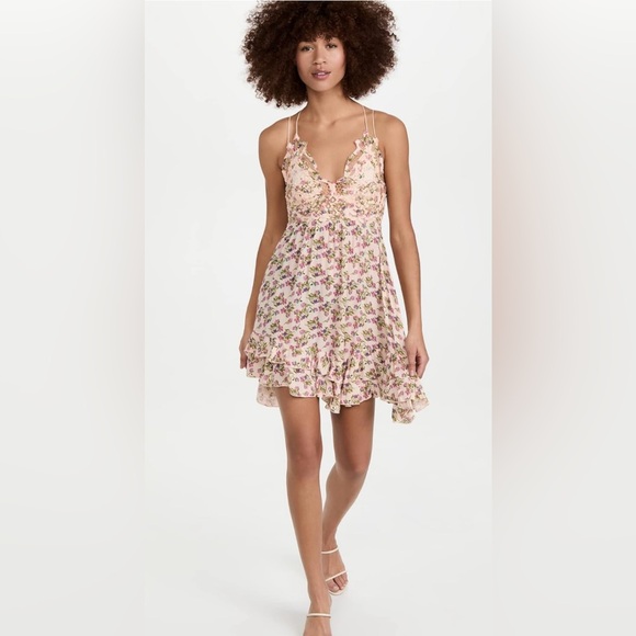 Free People Dresses & Skirts - Free People Women’s Adella Printed Mini Slip Dress Size L